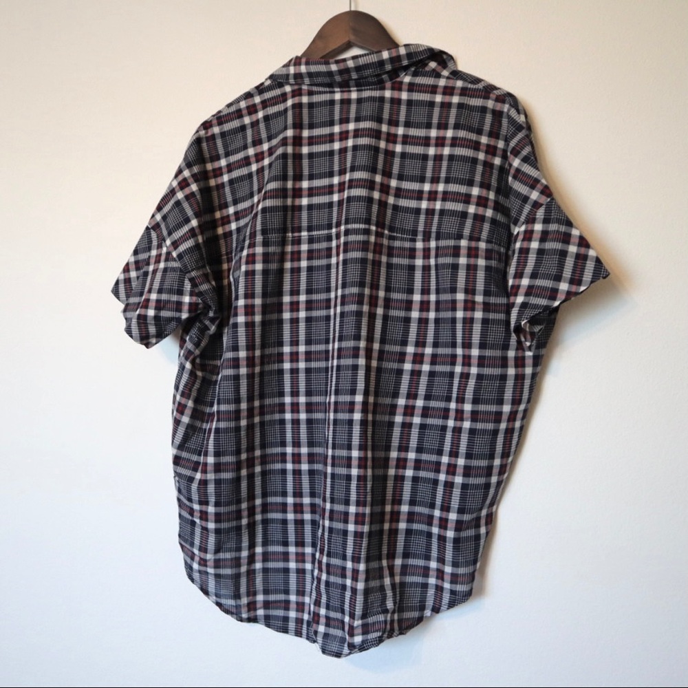 MADEWELL button up plaid collared top size small - Picture 7 of 7